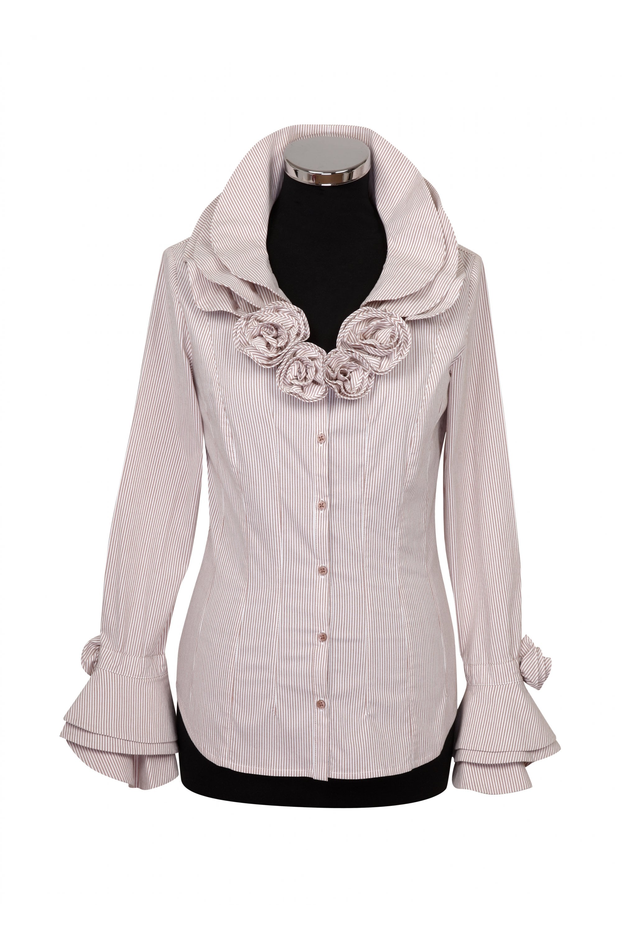 Brown & White Stripe