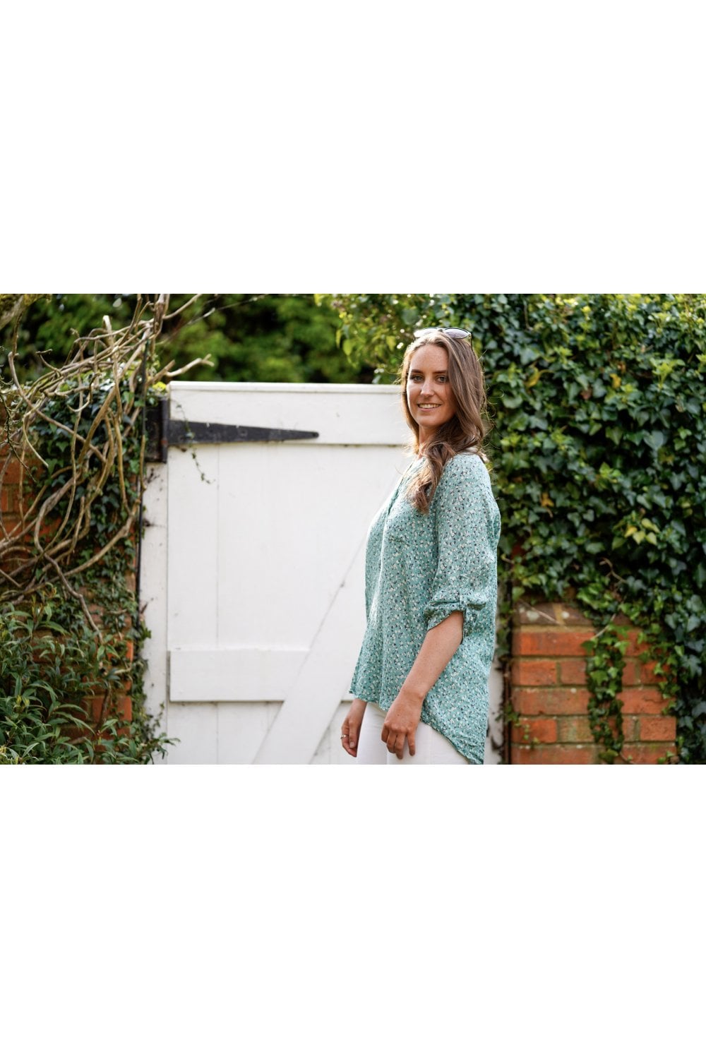 Olive Green with Gypsophila