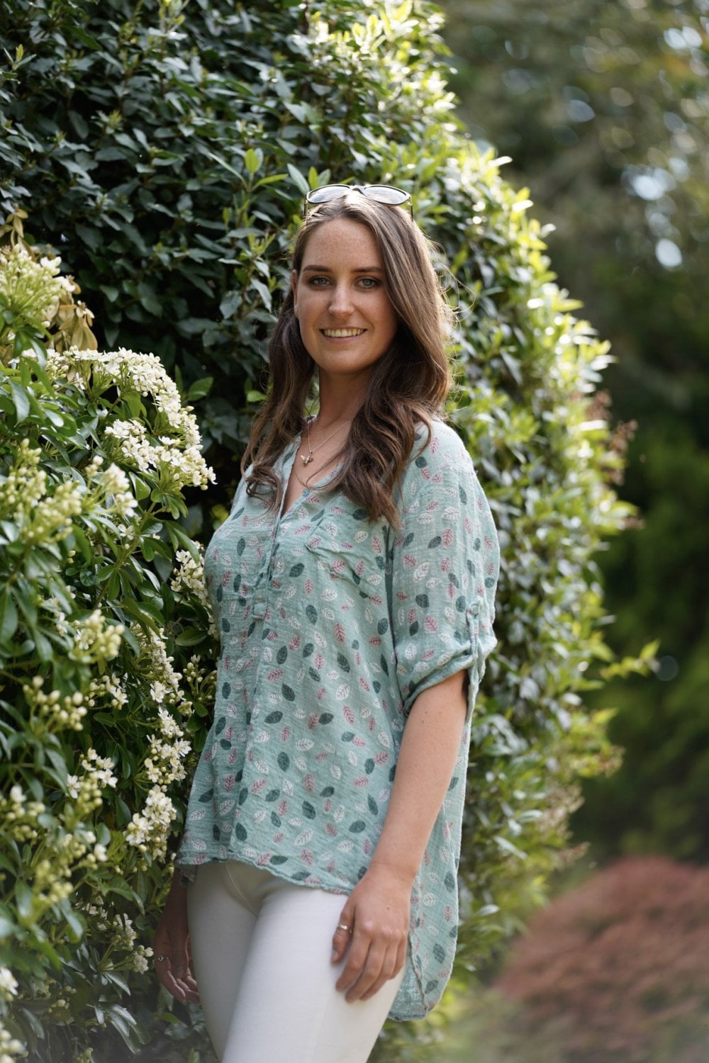 Olive Green with Feathers