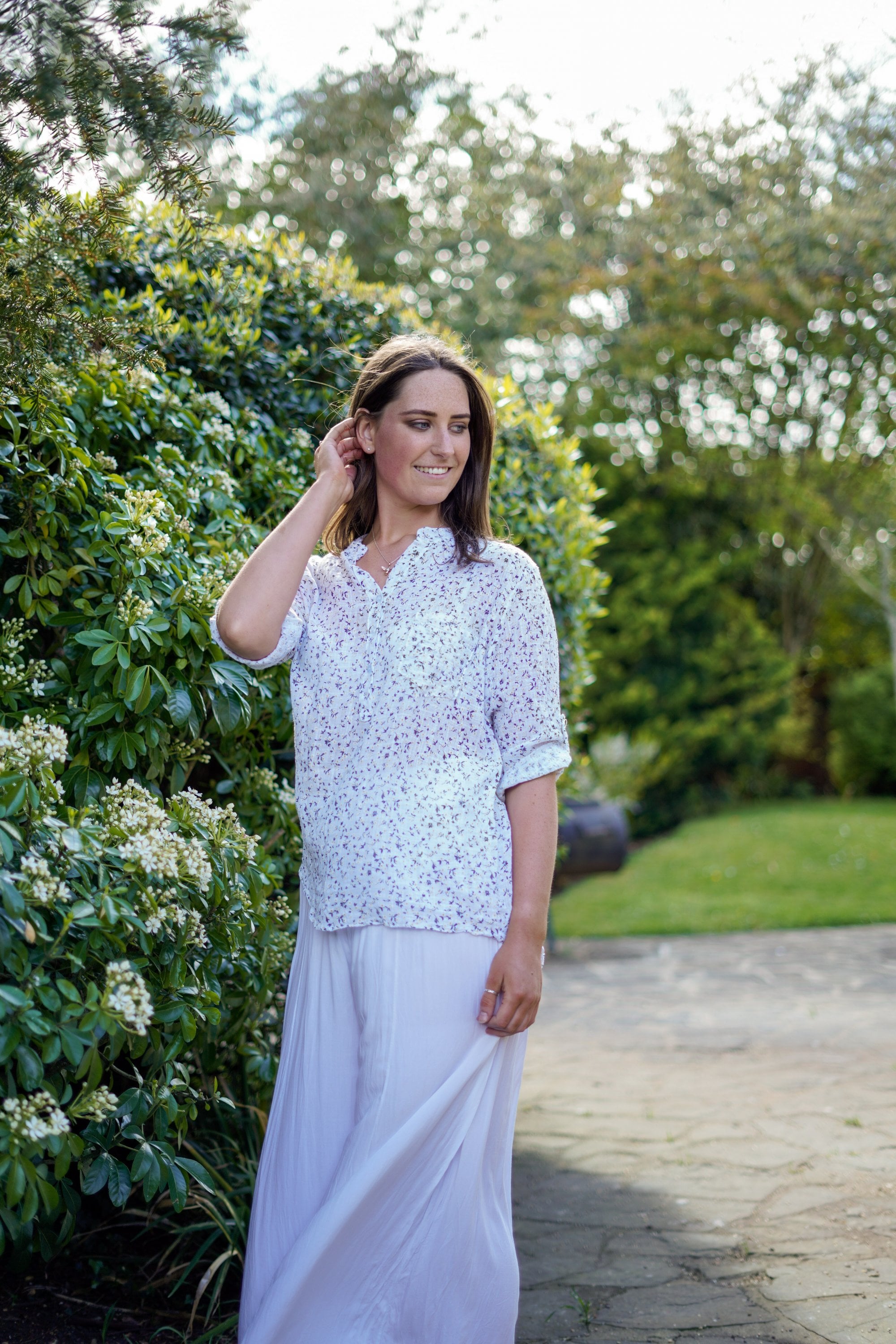 White with Gypsophila