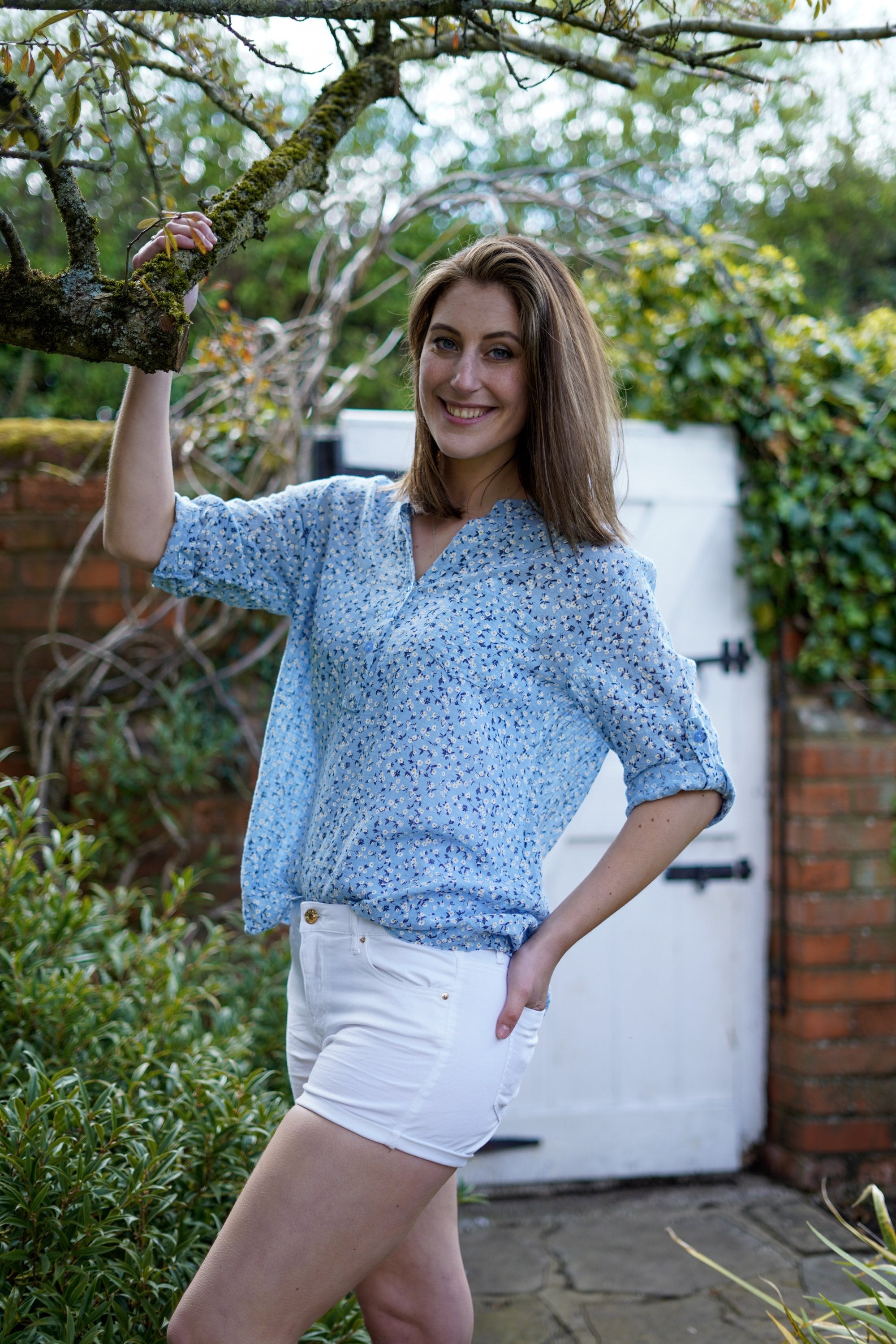 Blue with Gypsophila