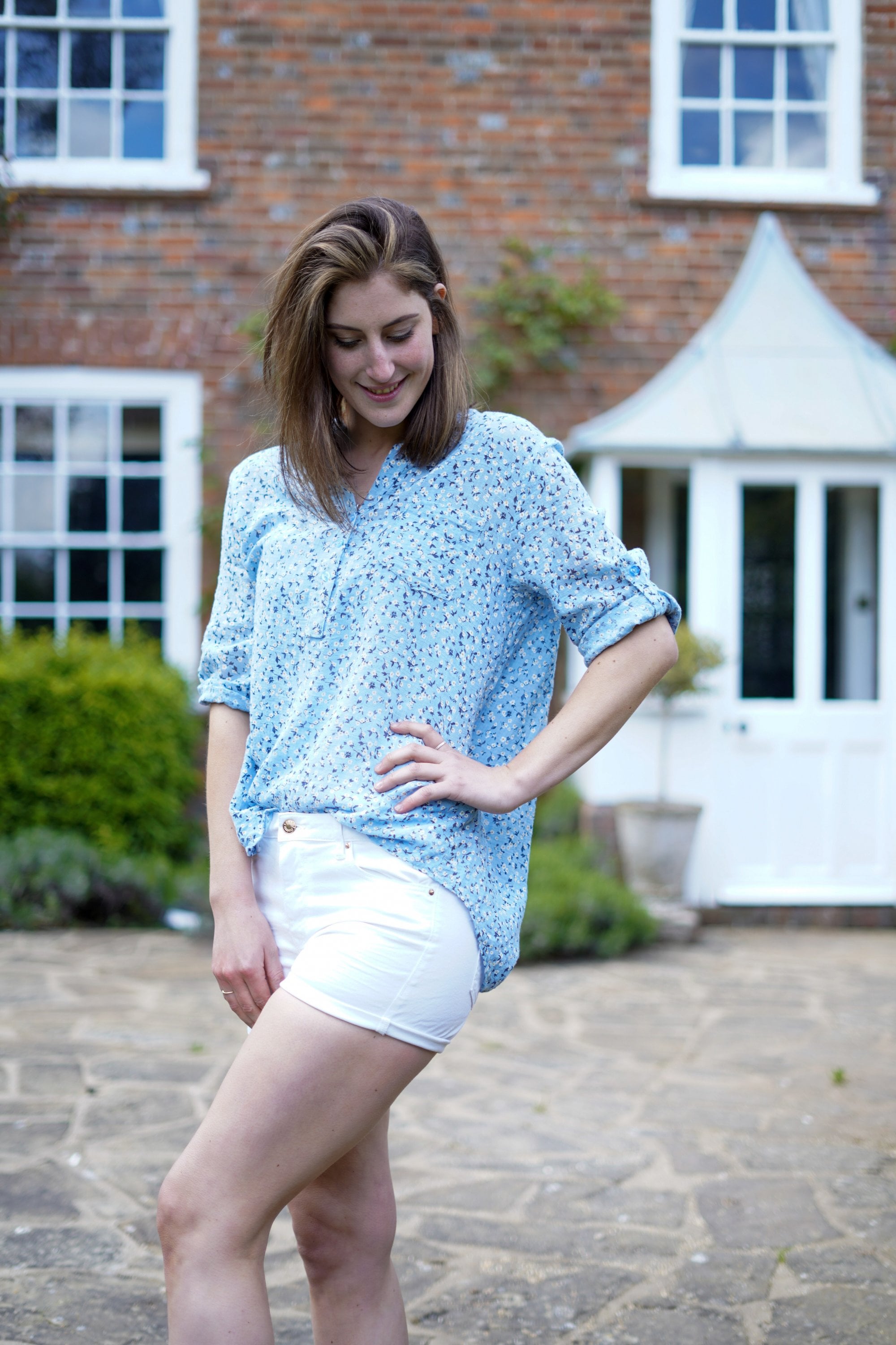 Blue with Gypsophila