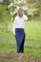 Navy and White
