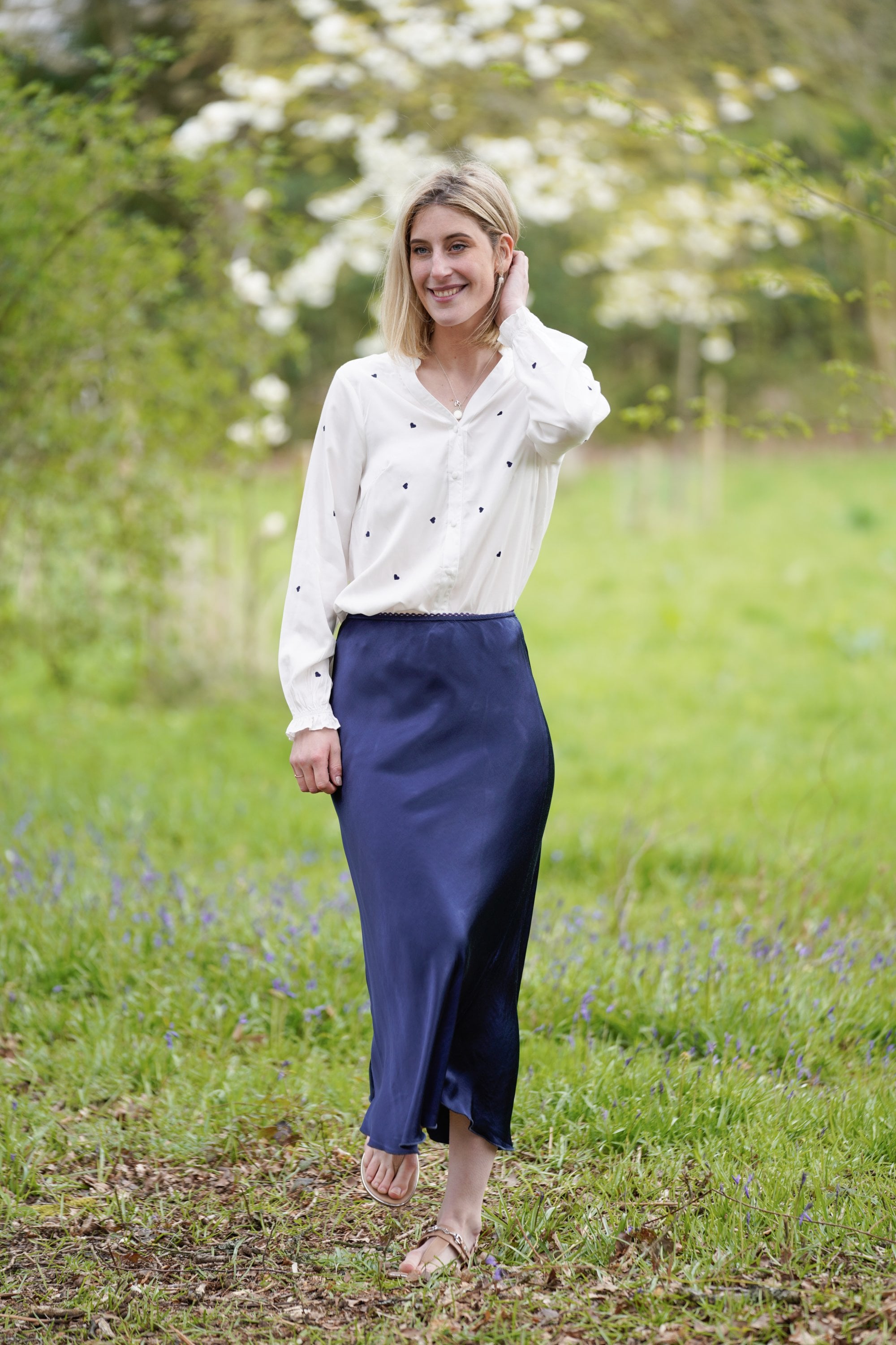Navy and White